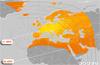 To Europe, Middle East and North Africa - Via Atlantic Bird 1 satellite at 12.5° West